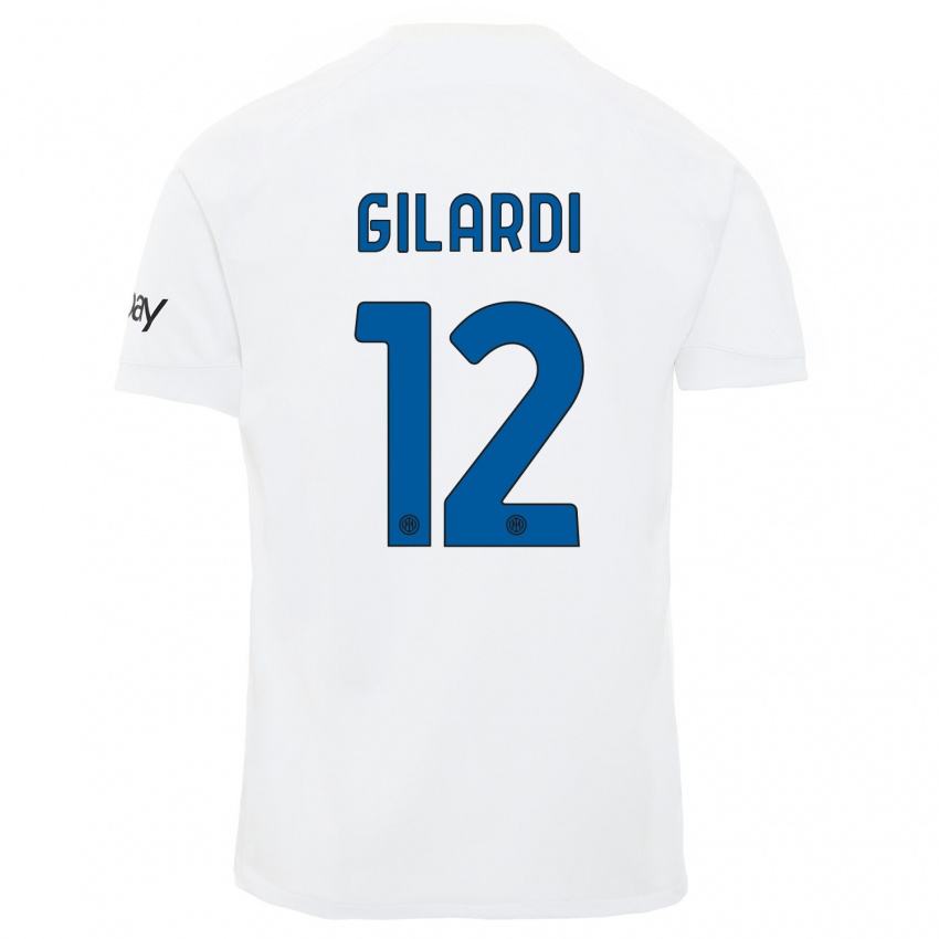 Homem Camisola Astrid Gilardi #12 Branco Alternativa 2023/24 Camisa Brasil