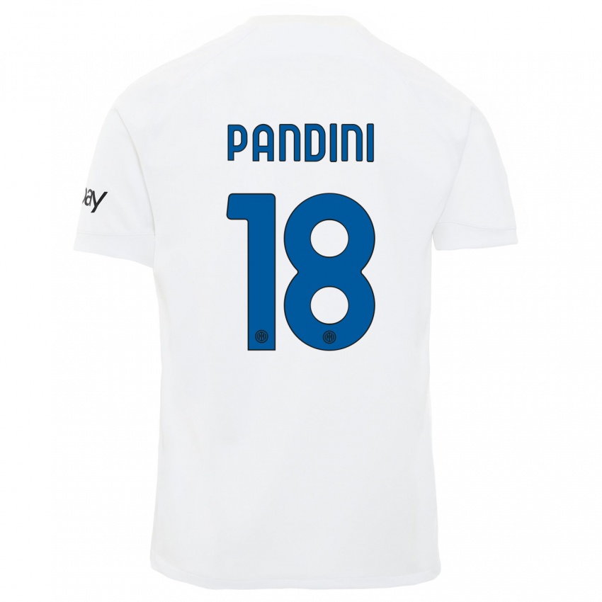 Homem Camisola Marta Pandini #18 Branco Alternativa 2023/24 Camisa Brasil