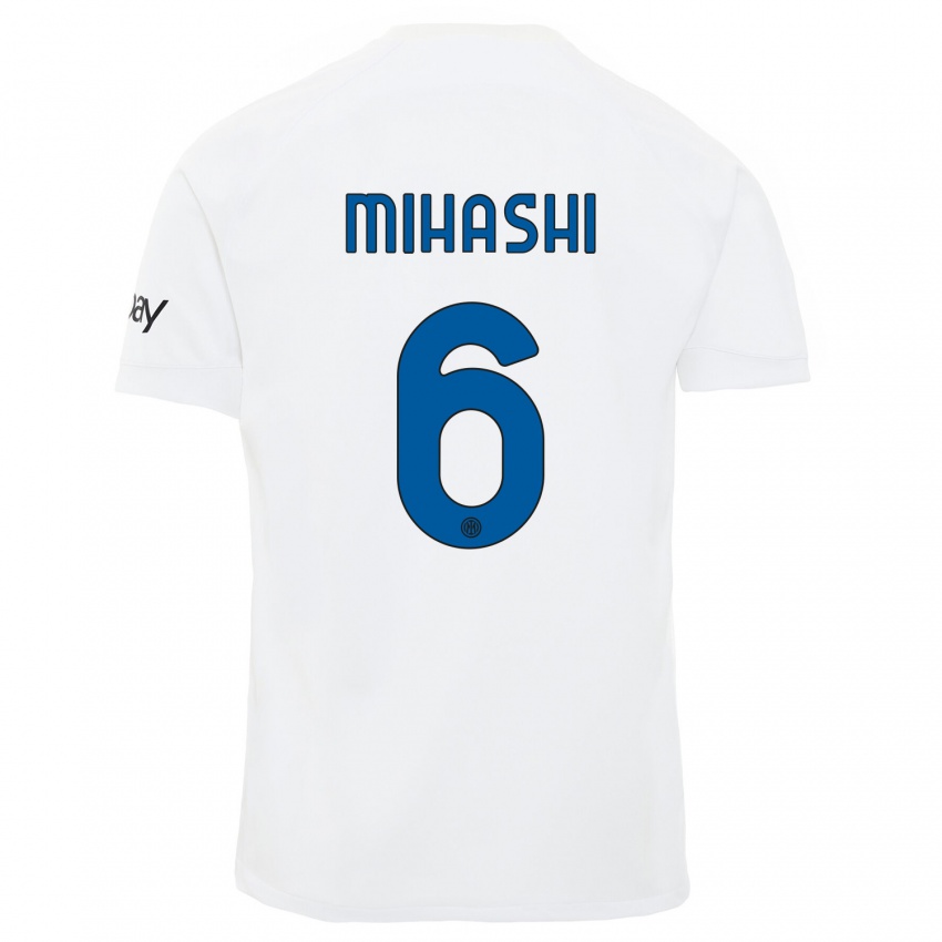 Homem Camisola Mana Mihashi #6 Branco Alternativa 2023/24 Camisa Brasil