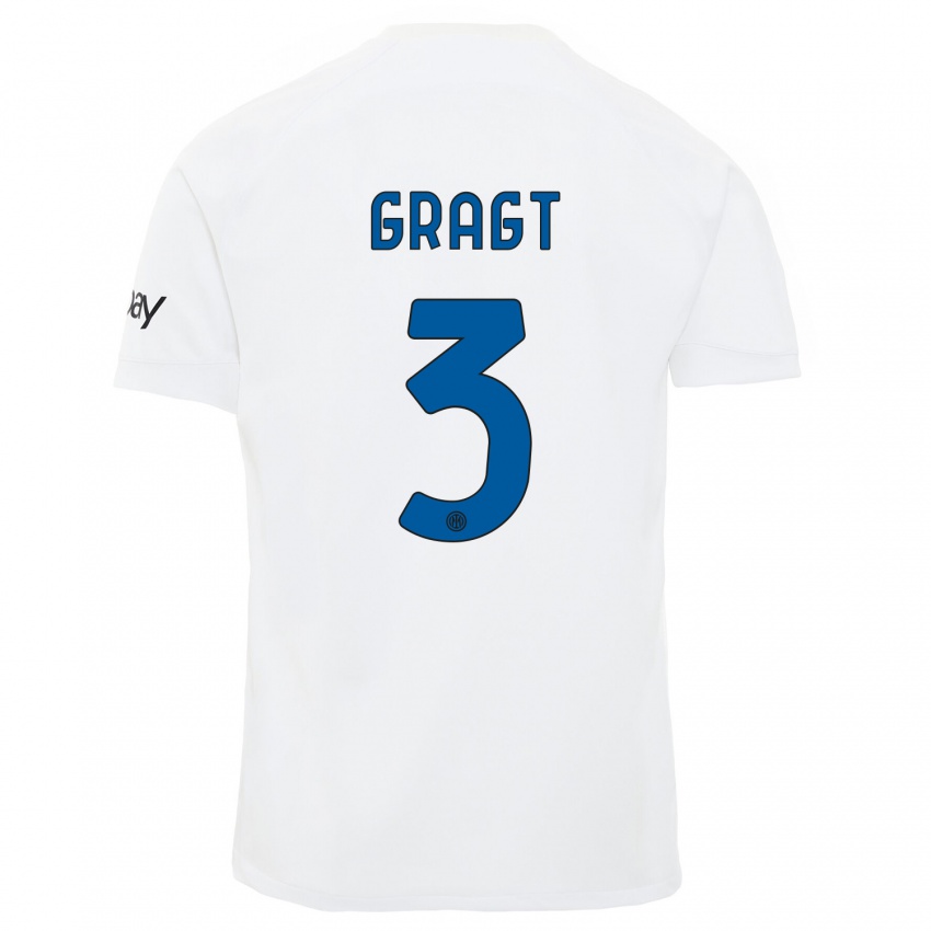 Homem Camisola Stefanie Van Der Gragt #3 Branco Alternativa 2023/24 Camisa Brasil