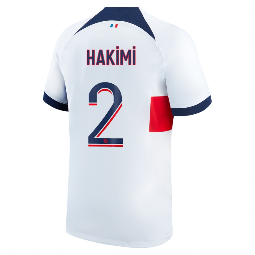 Homem Camisola Achraf Hakimi #2 Branco Alternativa 2023/24 Camisa Brasil