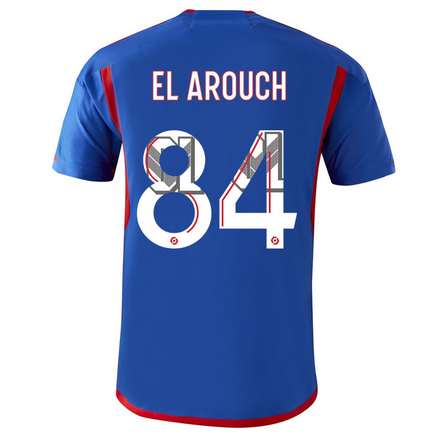 Homem Camisola Mohamed El Arouch #84 Azul Vermelho Alternativa 2023/24 Camisa Brasil