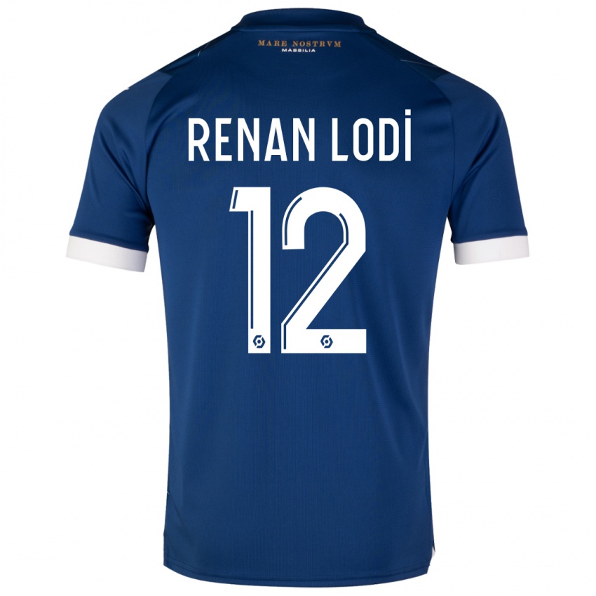 Homem Camisola Renan Lodi #12 Azul Escuro Alternativa 2023/24 Camisa Brasil