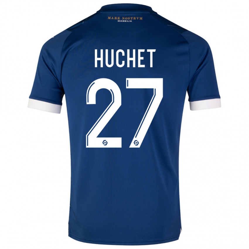 Homem Camisola Sarah Huchet #27 Azul Escuro Alternativa 2023/24 Camisa Brasil