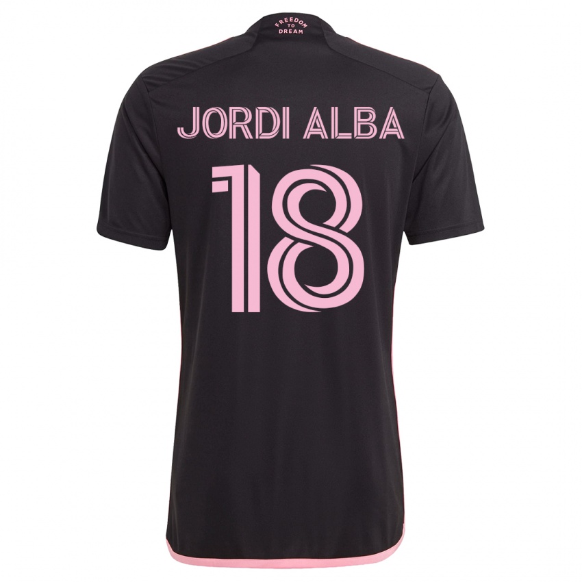 Homem Camisola Jordi Alba #18 Preto Alternativa 2023/24 Camisa Brasil