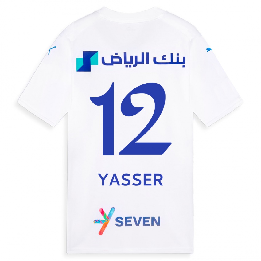 Homem Camisola Yasser Al-Shahrani #12 Branco Alternativa 2023/24 Camisa Brasil