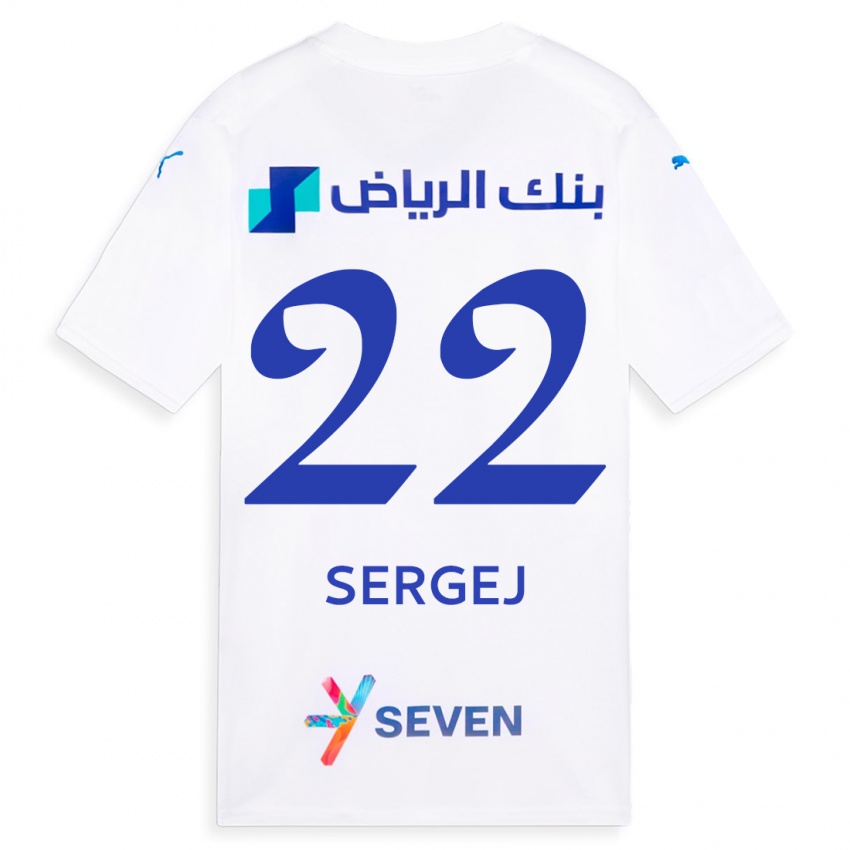 Homem Camisola Sergej Milinkovic-Savic #22 Branco Alternativa 2023/24 Camisa Brasil