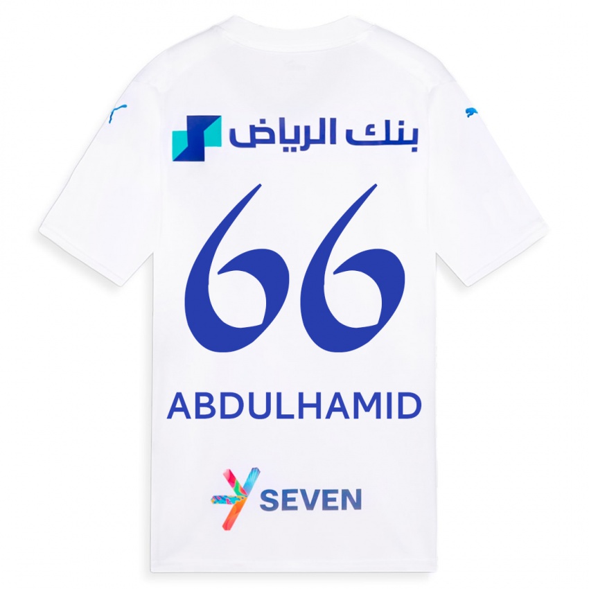 Homem Camisola Saud Abdulhamid #66 Branco Alternativa 2023/24 Camisa Brasil