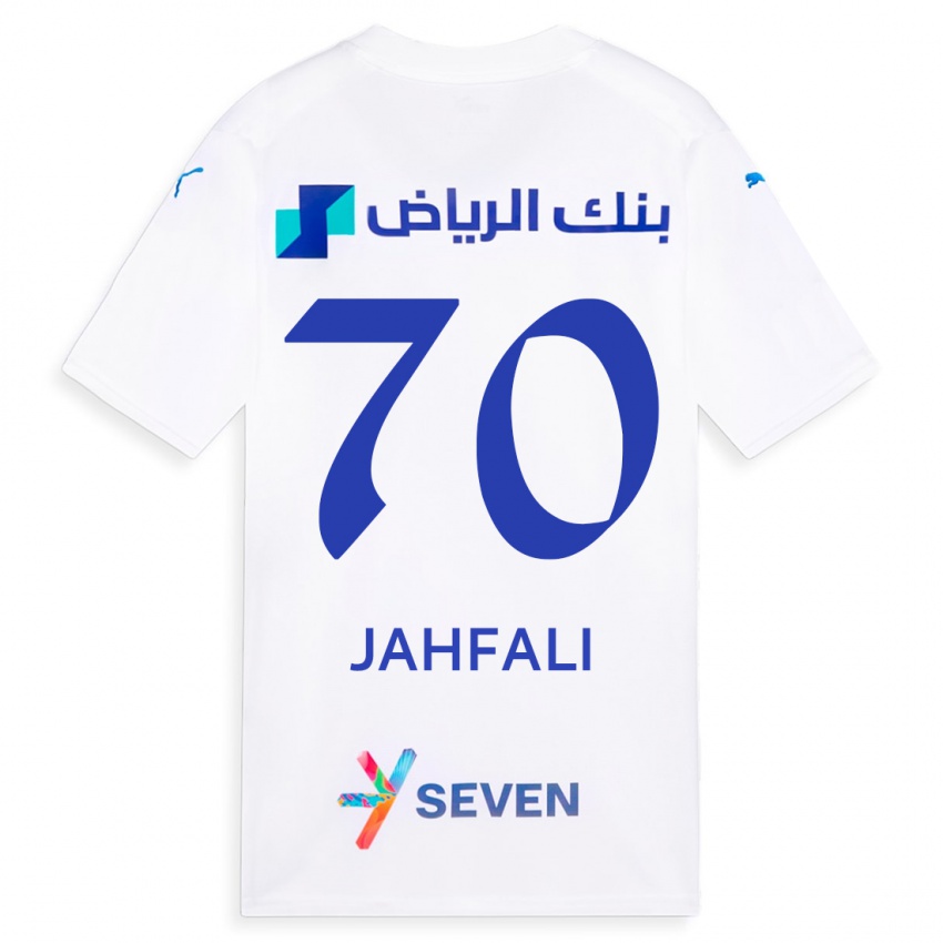 Homem Camisola Mohammed Jahfali #70 Branco Alternativa 2023/24 Camisa Brasil