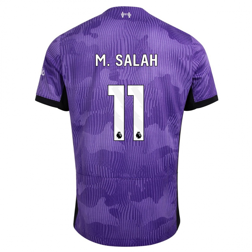 Homem Camisola Mohamed Salah #11 Roxo Terceiro 2023/24 Camisa Brasil