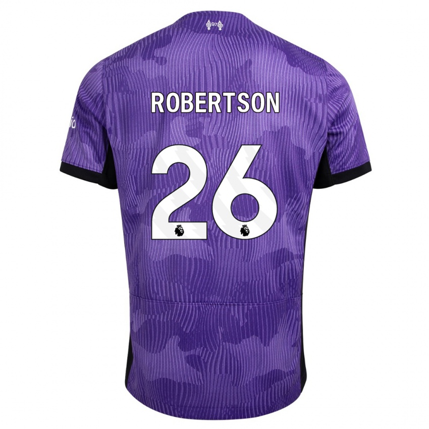 Homem Camisola Andrew Robertson #26 Roxo Terceiro 2023/24 Camisa Brasil