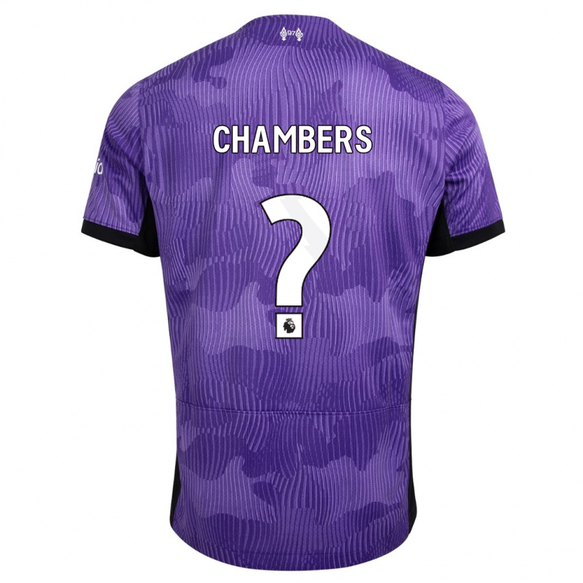 Homem Camisola Luke Chambers #0 Roxo Terceiro 2023/24 Camisa Brasil