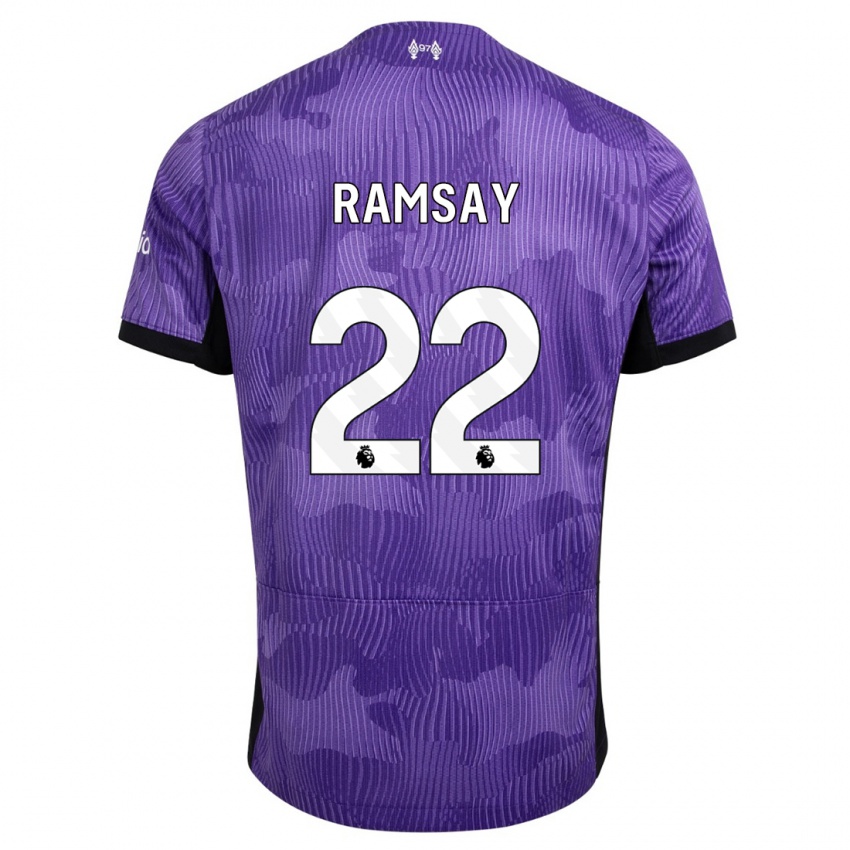 Homem Camisola Calvin Ramsay #22 Roxo Terceiro 2023/24 Camisa Brasil