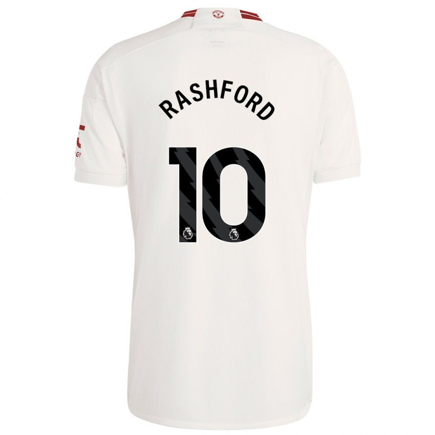 Homem Camisola Marcus Rashford #10 Branco Terceiro 2023/24 Camisa Brasil