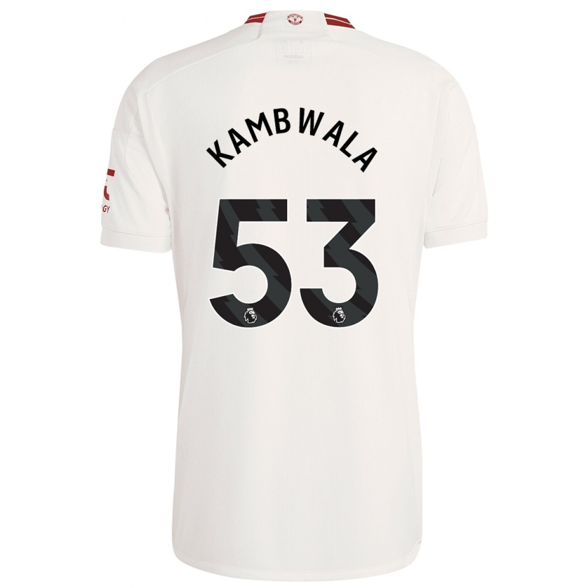 Homem Camisola Willy Kambwala #53 Branco Terceiro 2023/24 Camisa Brasil