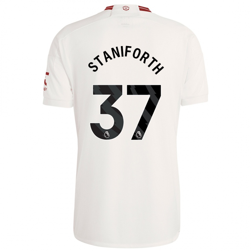 Homem Camisola Lucy Staniforth #37 Branco Terceiro 2023/24 Camisa Brasil