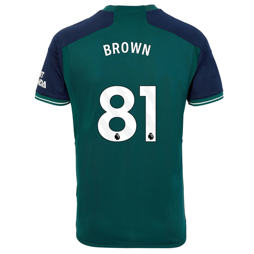 Homem Camisola Luis Brown #81 Verde Terceiro 2023/24 Camisa Brasil