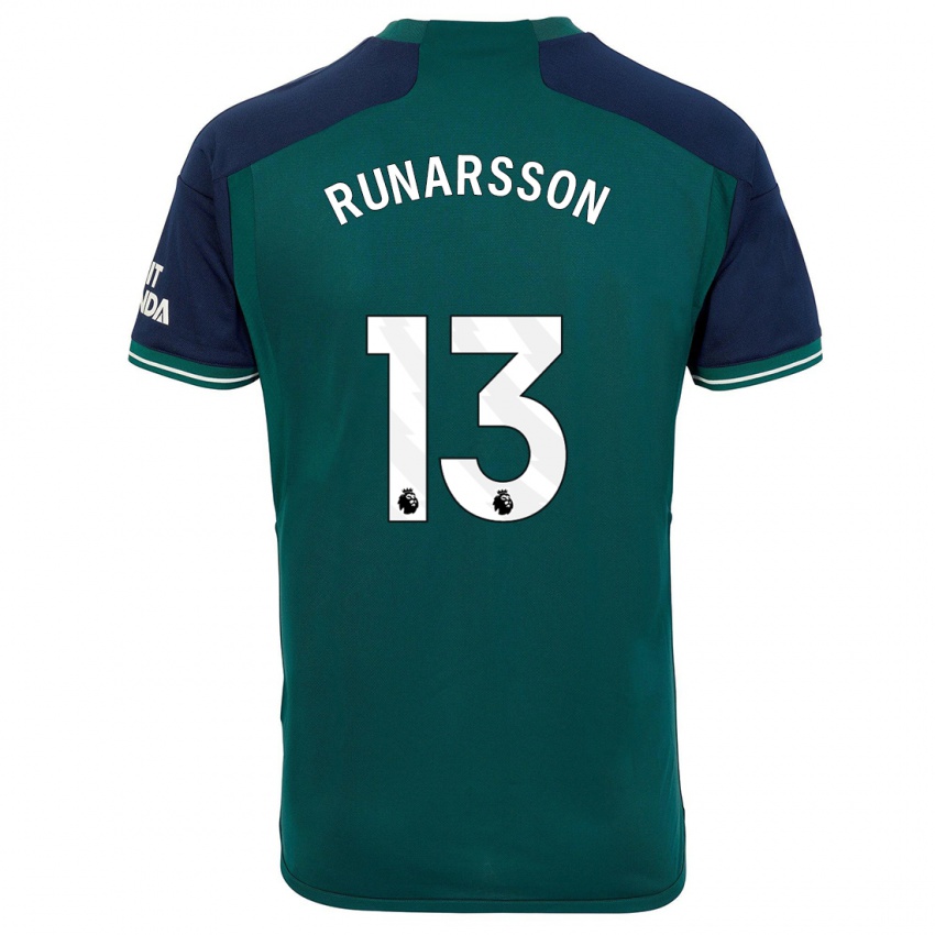 Homem Camisola Runar Alex Runarsson #13 Verde Terceiro 2023/24 Camisa Brasil