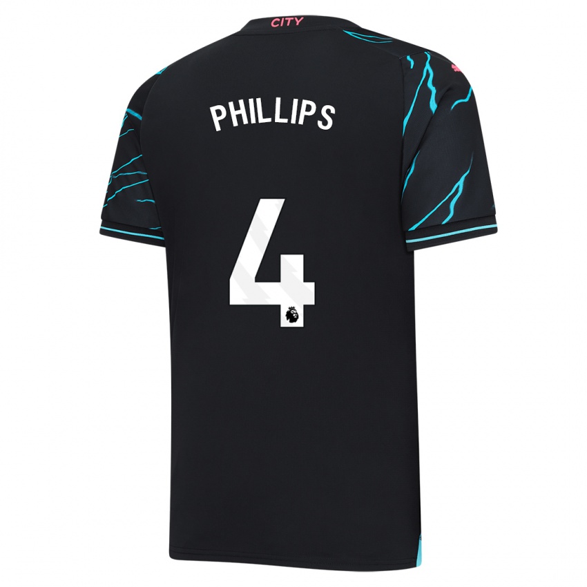 Homem Camisola Kalvin Phillips #4 Azul Escuro Terceiro 2023/24 Camisa Brasil