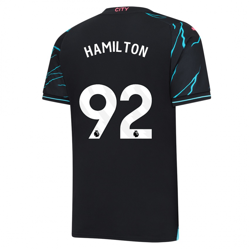 Homem Camisola Micah Hamilton #92 Azul Escuro Terceiro 2023/24 Camisa Brasil