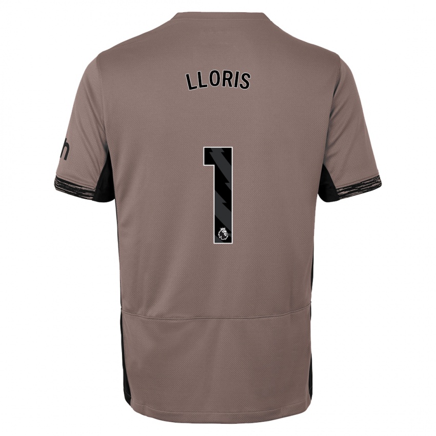 Homem Camisola Hugo Lloris #1 Bege Escuro Terceiro 2023/24 Camisa Brasil