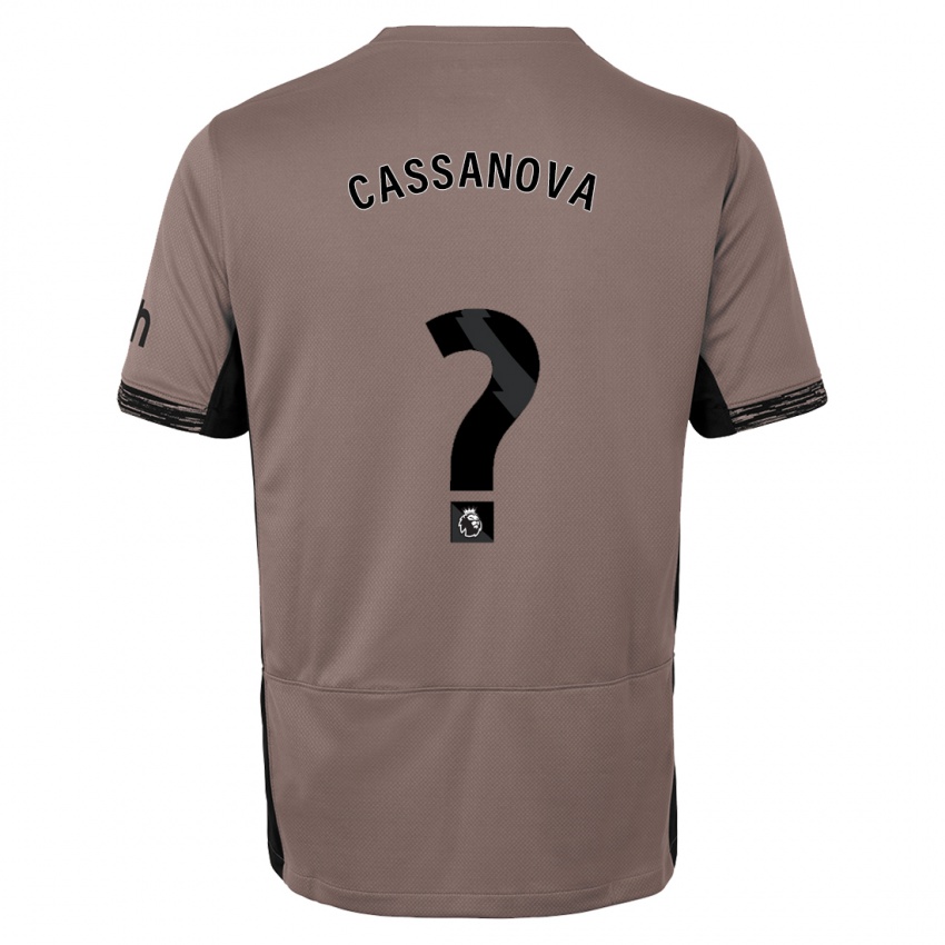 Homem Camisola Dante Cassanova #0 Bege Escuro Terceiro 2023/24 Camisa Brasil