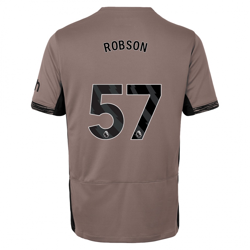 Homem Camisola Max Robson #57 Bege Escuro Terceiro 2023/24 Camisa Brasil