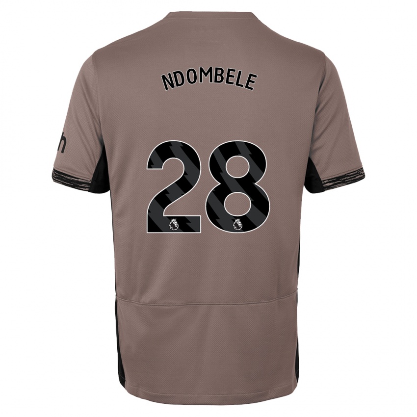 Homem Camisola Tanguy Ndombele #28 Bege Escuro Terceiro 2023/24 Camisa Brasil