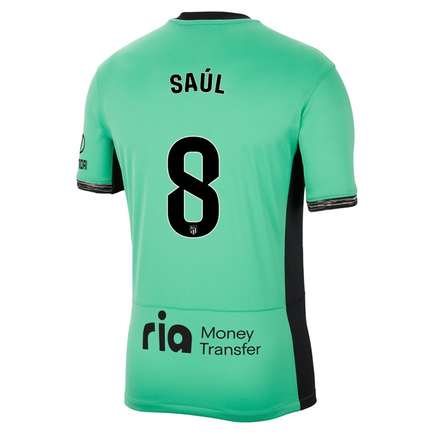 Homem Camisola Saul Niguez #8 Primavera Verde Terceiro 2023/24 Camisa Brasil