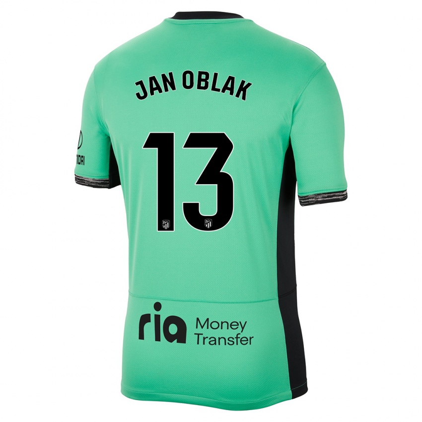 Homem Camisola Jan Oblak #13 Primavera Verde Terceiro 2023/24 Camisa Brasil