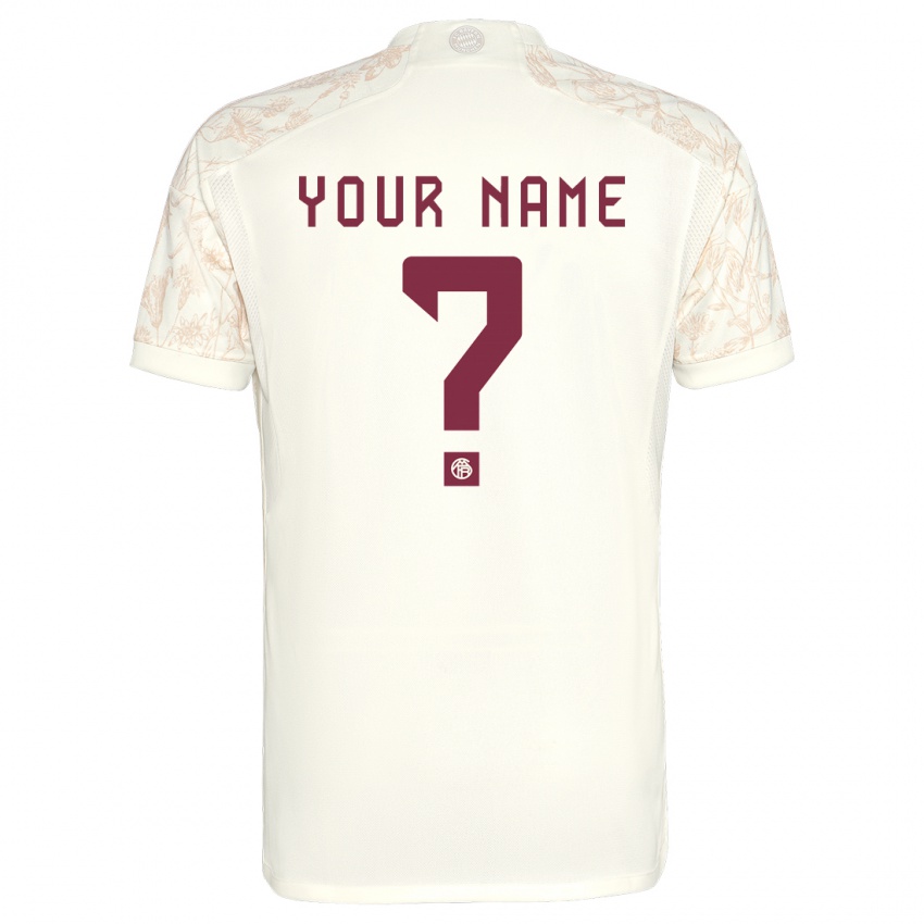 Homem Camisola Seu Nome #0 Off White Terceiro 2023/24 Camisa Brasil