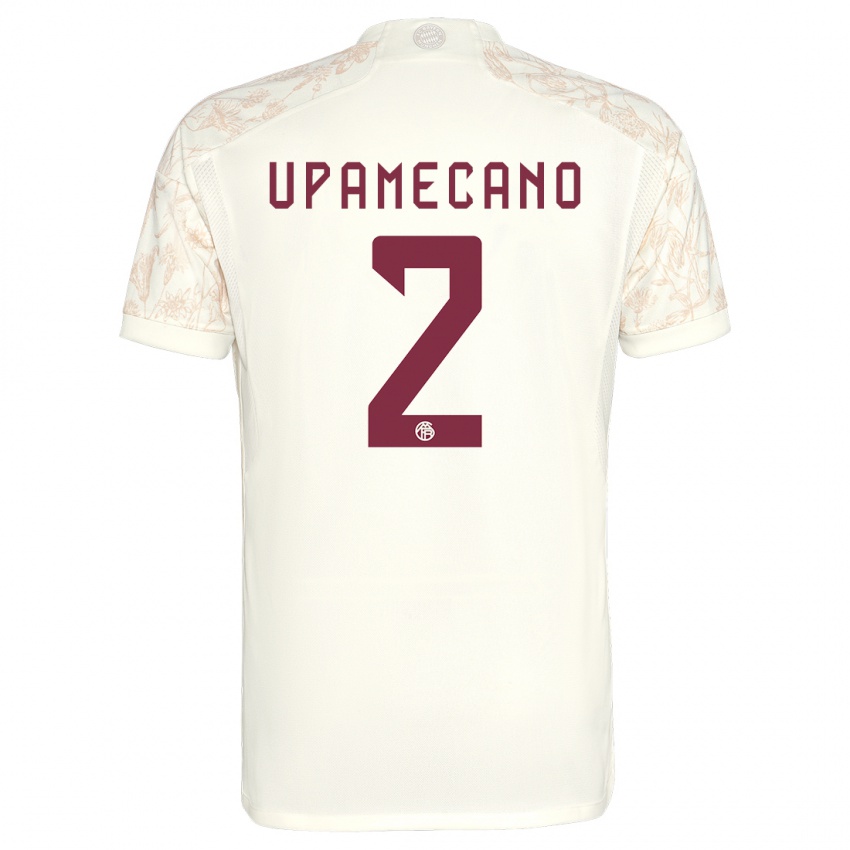Homem Camisola Dayot Upamecano #2 Off White Terceiro 2023/24 Camisa Brasil