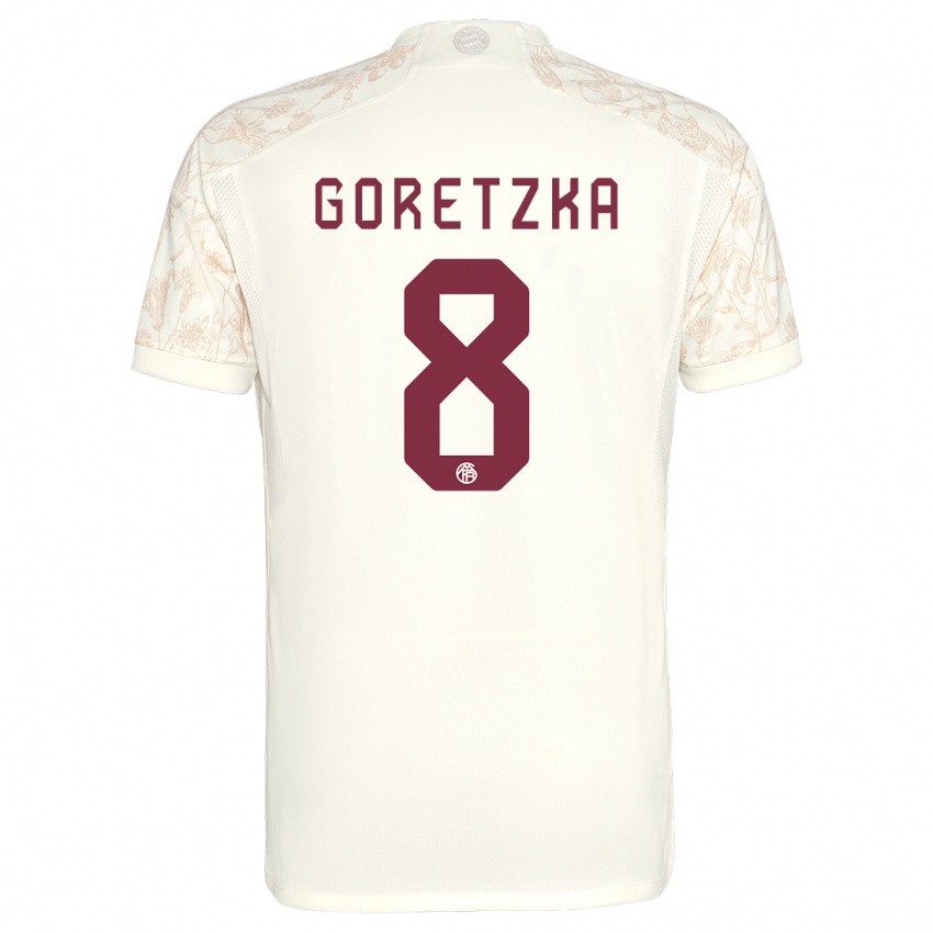 Homem Camisola Leon Goretzka #8 Off White Terceiro 2023/24 Camisa Brasil