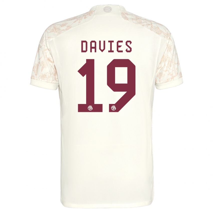Homem Camisola Alphonso Davies #19 Off White Terceiro 2023/24 Camisa Brasil