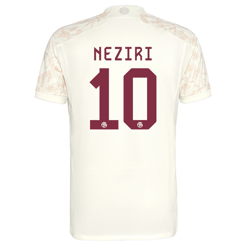 Homem Camisola Behar Neziri #10 Off White Terceiro 2023/24 Camisa Brasil