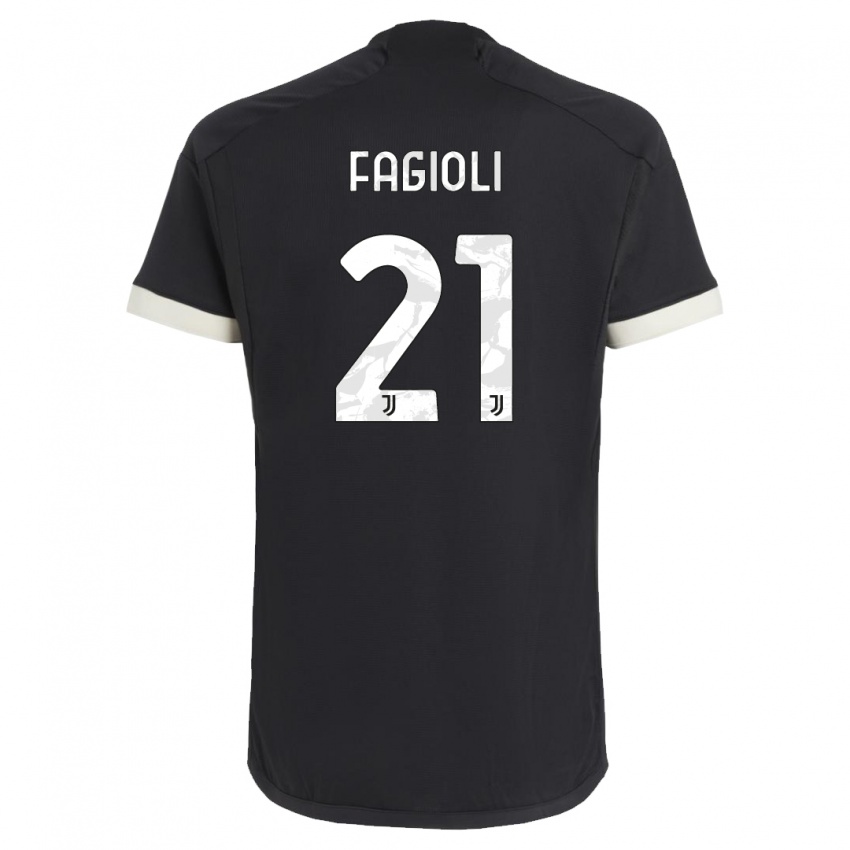 Homem Camisola Nicolo Fagioli #21 Preto Terceiro 2023/24 Camisa Brasil