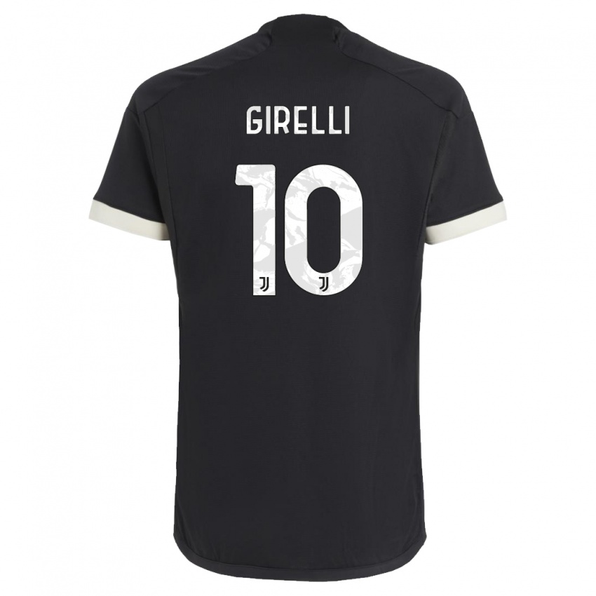 Homem Camisola Cristiana Girelli #10 Preto Terceiro 2023/24 Camisa Brasil