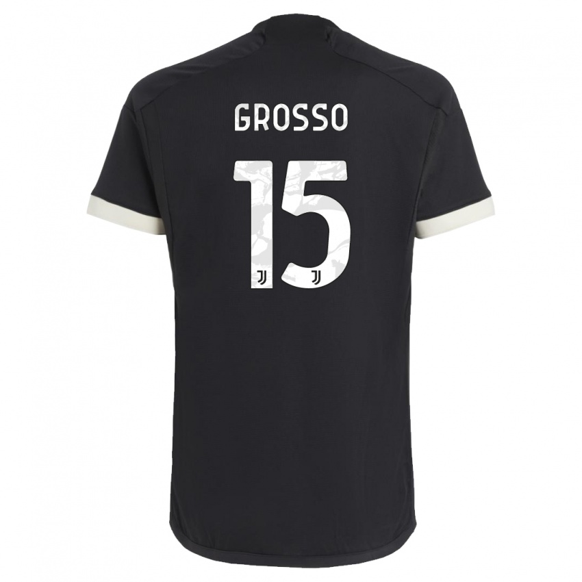 Homem Camisola Julia Grosso #15 Preto Terceiro 2023/24 Camisa Brasil