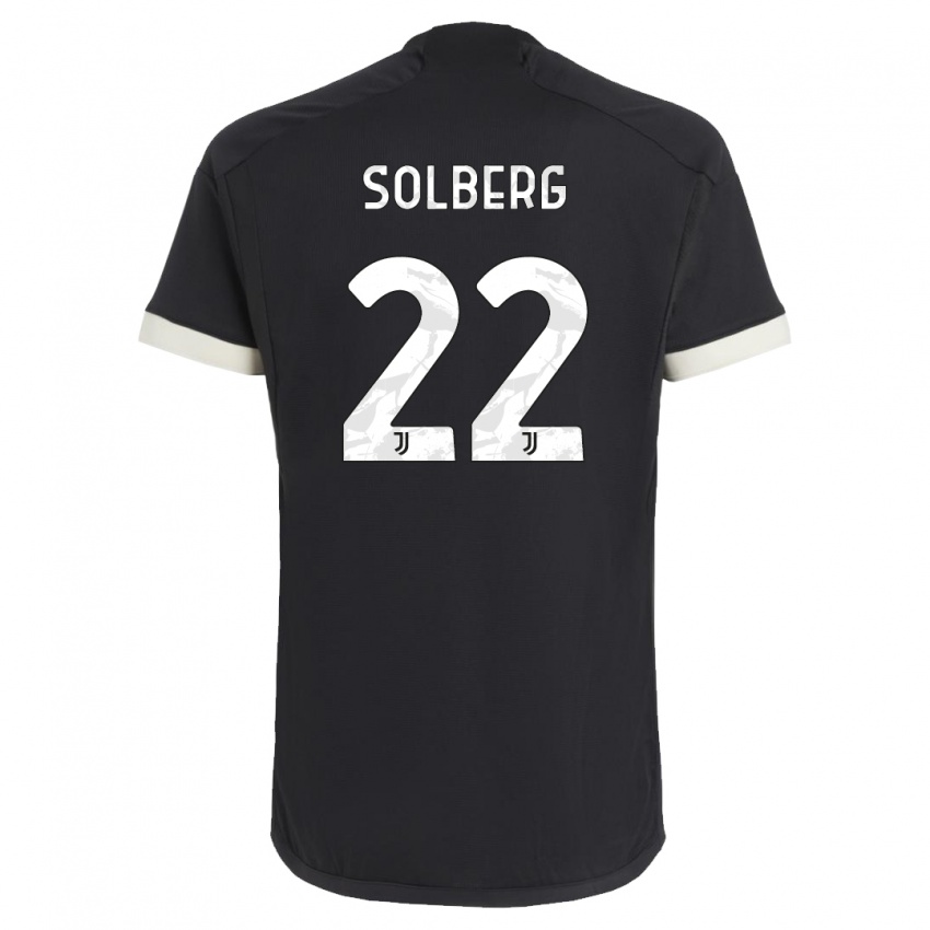 Homem Camisola Elias Solberg #22 Preto Terceiro 2023/24 Camisa Brasil