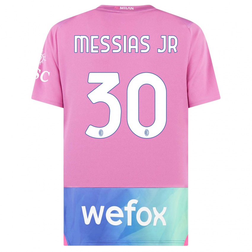 Homem Camisola Junior Messias #30 Rosa Roxo Terceiro 2023/24 Camisa Brasil