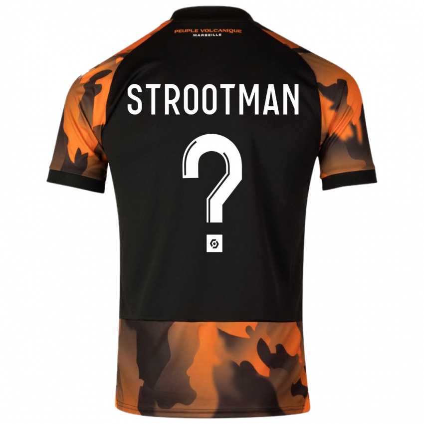 Homem Camisola Kevin Strootman #0 Preto Laranja Terceiro 2023/24 Camisa Brasil