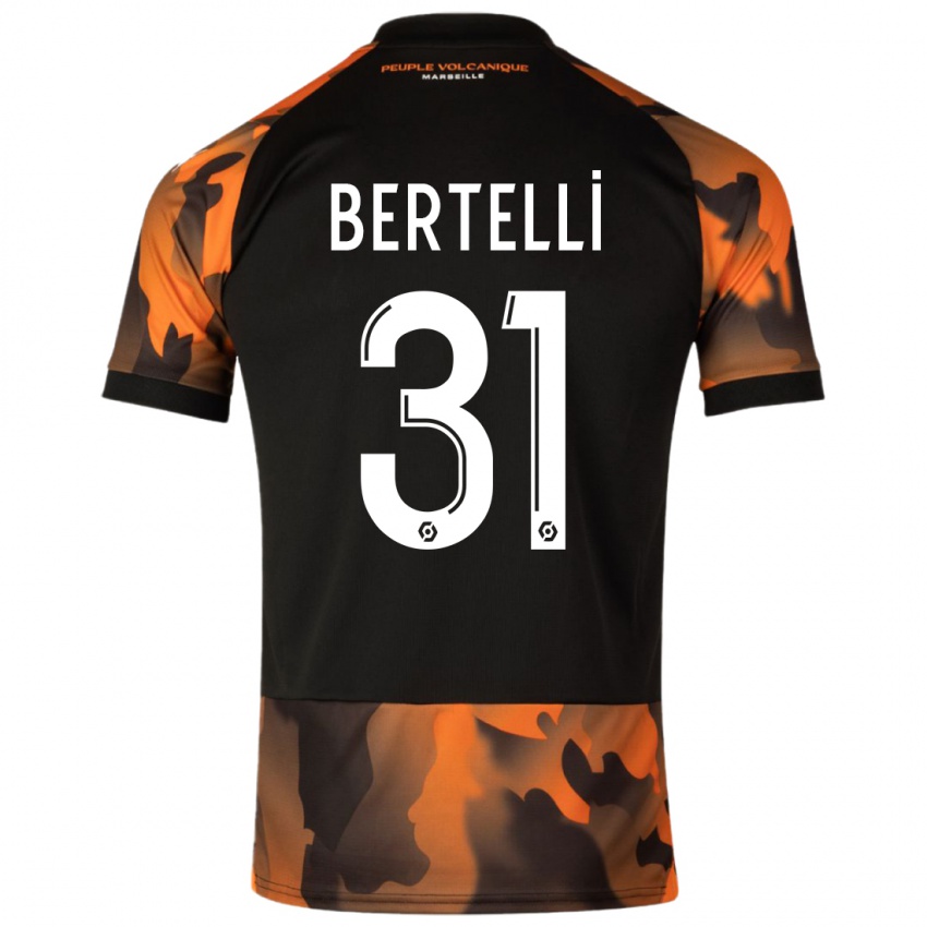 Homem Camisola Ugo Bertelli #31 Preto Laranja Terceiro 2023/24 Camisa Brasil