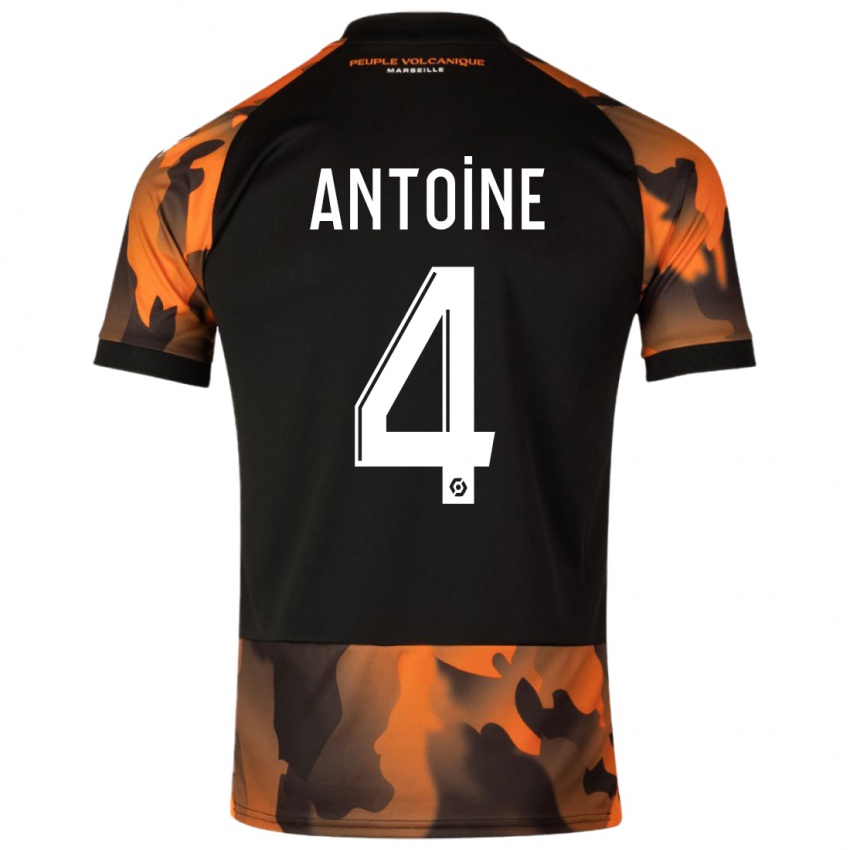 Homem Camisola Maud Antoine #4 Preto Laranja Terceiro 2023/24 Camisa Brasil