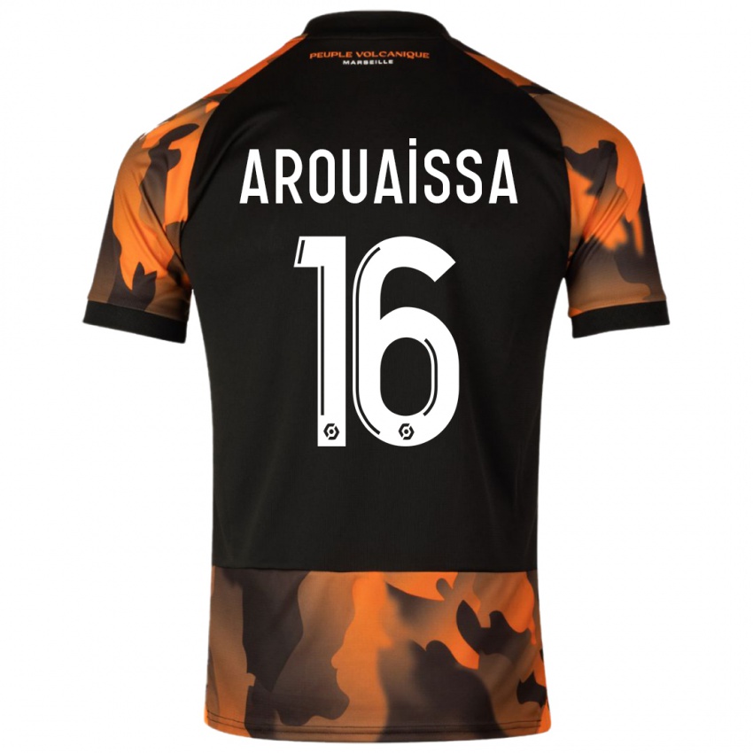 Homem Camisola Ines Arouaissa #16 Preto Laranja Terceiro 2023/24 Camisa Brasil