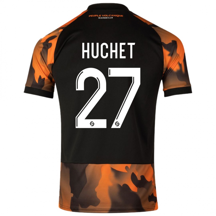 Homem Camisola Sarah Huchet #27 Preto Laranja Terceiro 2023/24 Camisa Brasil