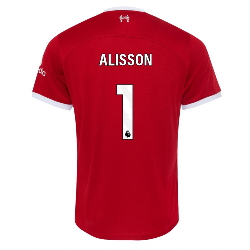 Mulher Camisola Alisson #1 Vermelho Principal 2023/24 Camisa Brasil