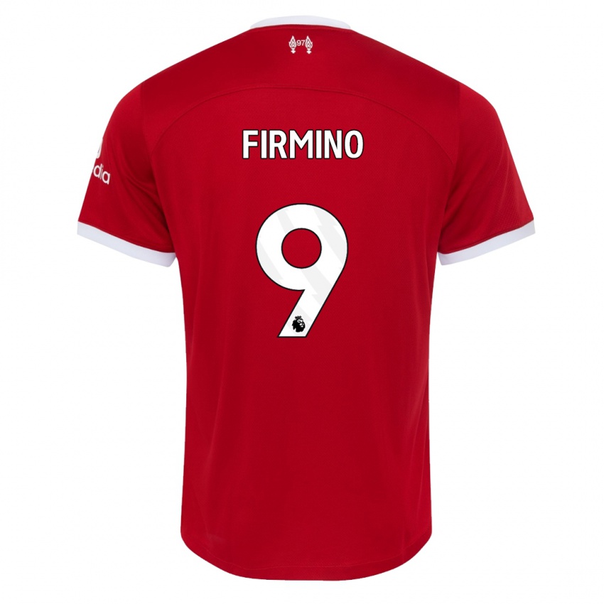 Mulher Camisola Roberto Firmino #9 Vermelho Principal 2023/24 Camisa Brasil