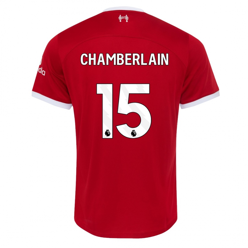 Mulher Camisola Alex Oxlade Chamberlain #15 Vermelho Principal 2023/24 Camisa Brasil