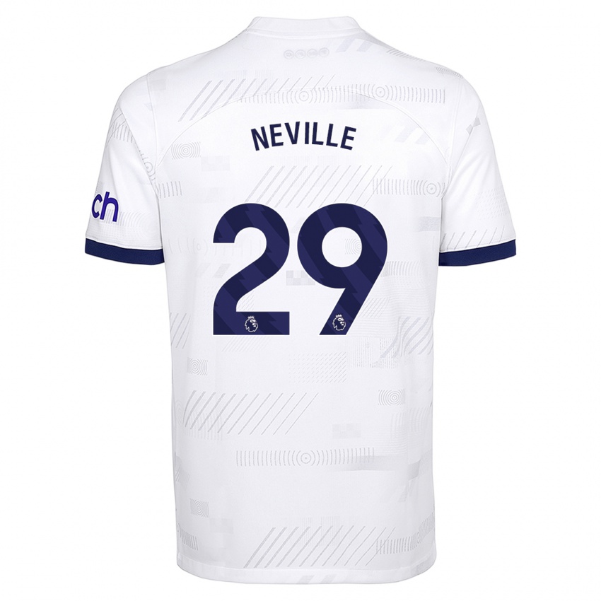 Mulher Camisola Ashleigh Neville #29 Branco Principal 2023/24 Camisa Brasil