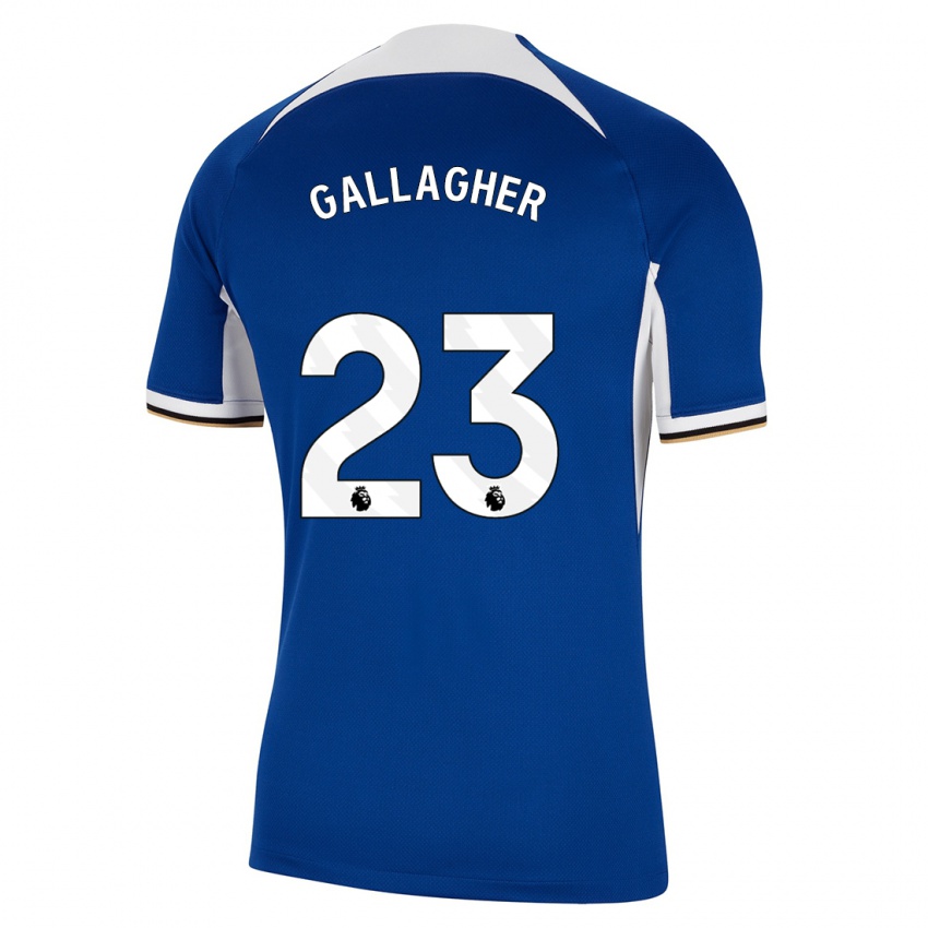 Mulher Camisola Conor Gallagher #23 Azul Principal 2023/24 Camisa Brasil
